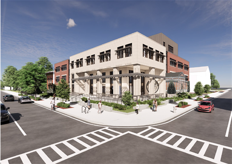 Center of Government Rendering view from two streets