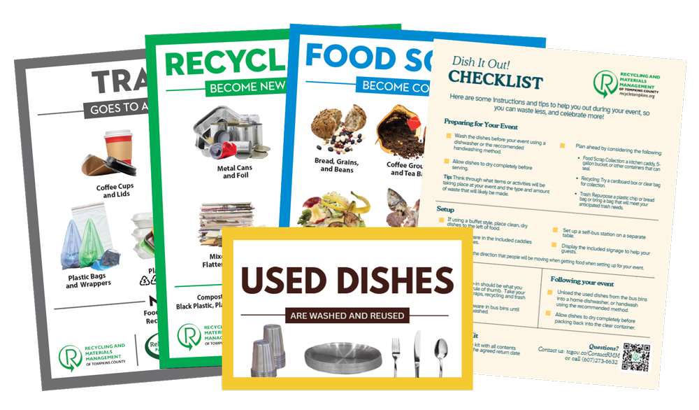 dish it out - instructional materials and signage for display