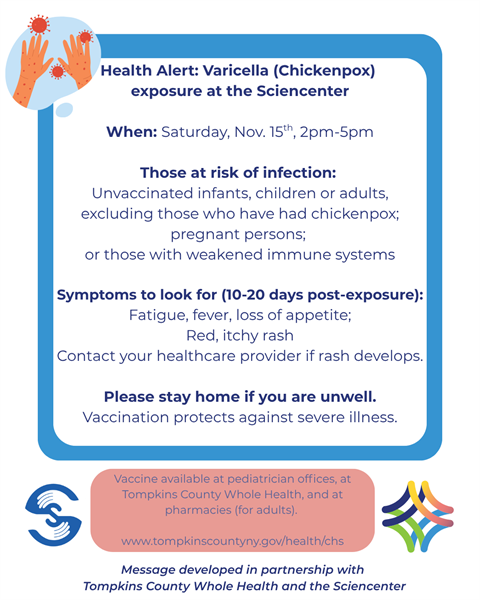 graphic describing the chickenpox exposure event
