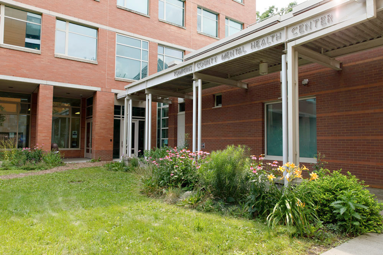 Mental Health building entrance, 201 E Green St, Ithaca