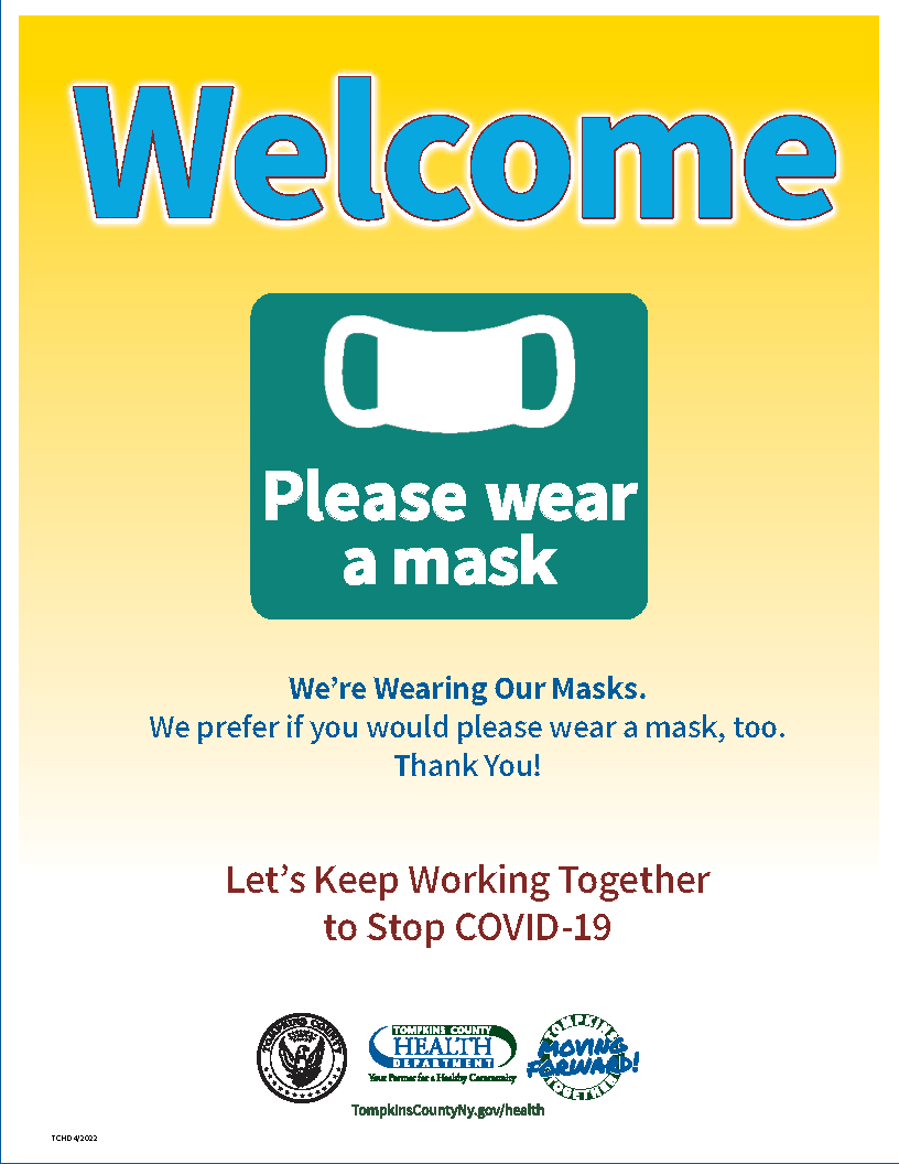 Sign image: Welcome Please Wear a Mask (yellop) 