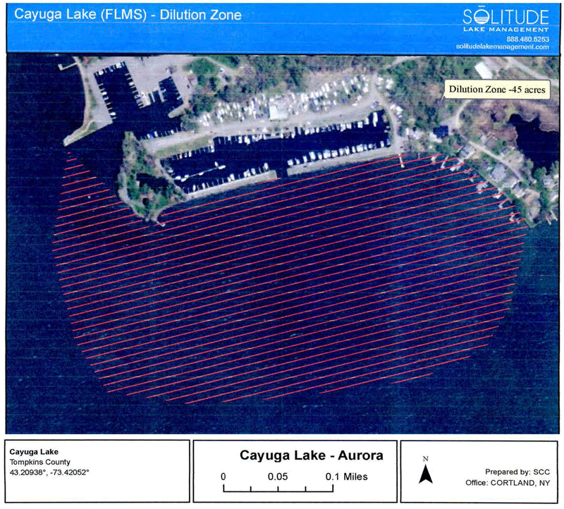 Aerial view of Lansing Harbor dilution zone 