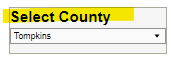 screenshot of the "Select County" dropdown