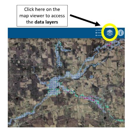 How to access the Layer List on the Map Viewer
