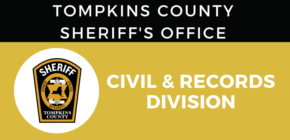 Civil and Records Division Text with Sheriff Patch