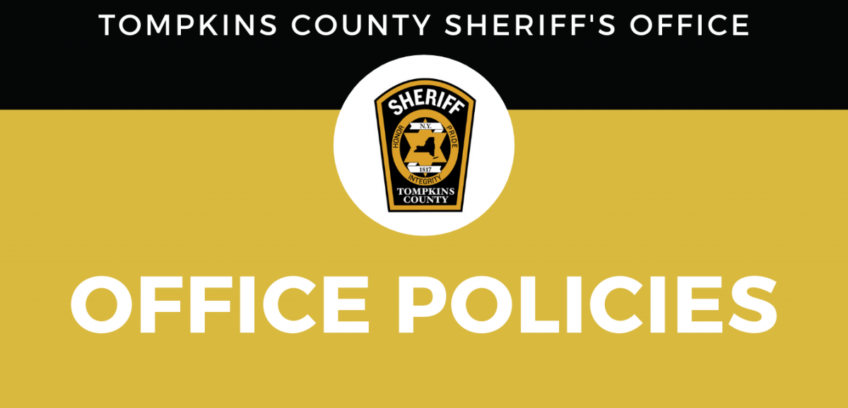 Office Policies Text with Sheriff Patch