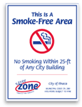 Smokefree Ithaca sign
