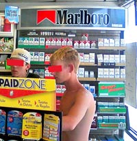 Cigarette display in a WNY convenience store