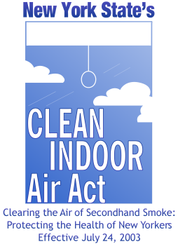 NYSDOH poster for the Clean Indoor Air Act